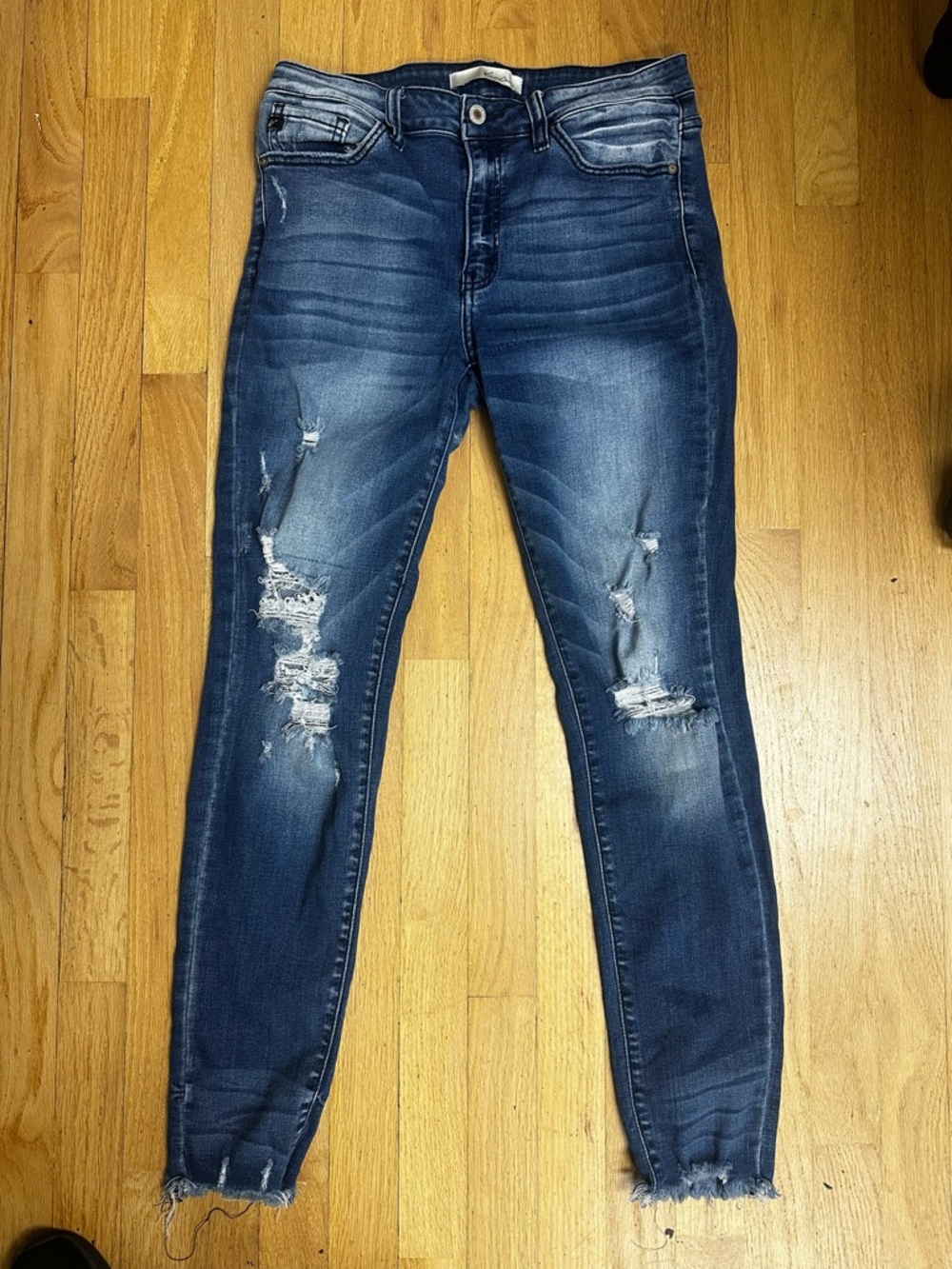 KanCan Medium Wash Distressed Skinny Jeans